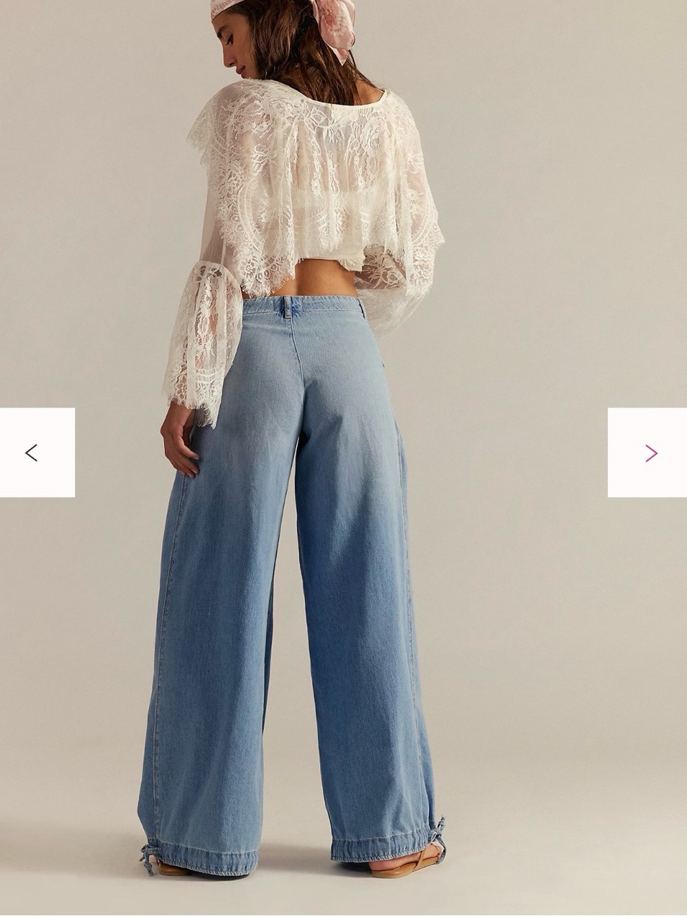 Free People We The Free Lotus Balloon Jeans Size 26 Color: Bijou Blue NWT - Picture 3 of 8